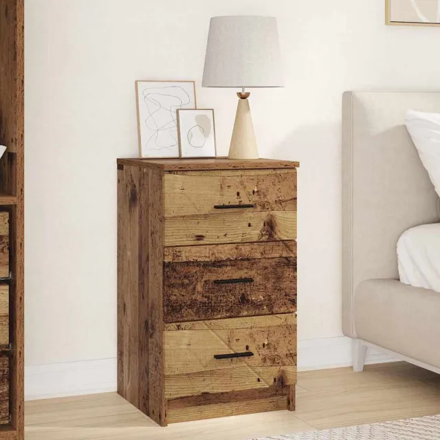 vidaXL Nachtkastje Oud hout 38 x 38 x 66 cm Bewerkt hout bruin, foto 2