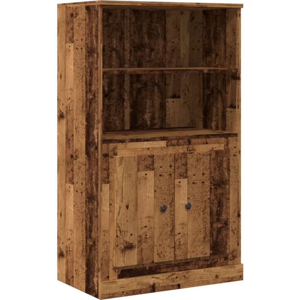 vidaXL Hoge kast 60x35,5x103,5 cm bewerkt hout oud houtkleurig bruin, foto 3