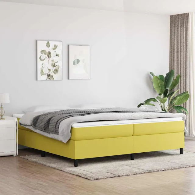 vidaXL Boxspring bed 200x200 cm stof groen