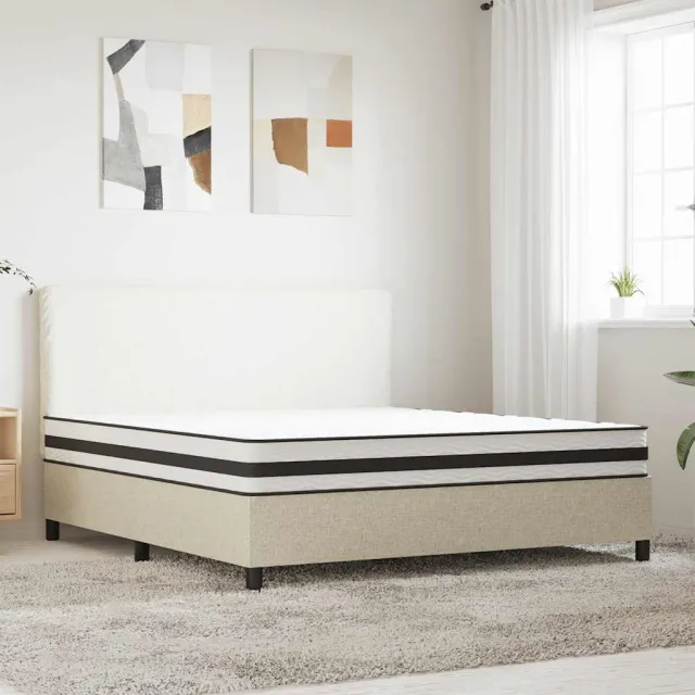 vidaXL Binnenveringmatras middelhard 180x200 cm wit