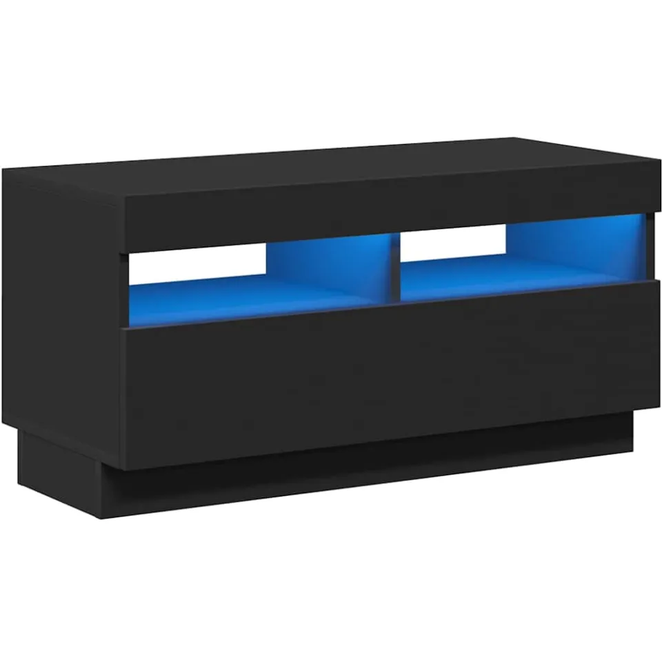 vidaXL Tv-meubel met LED-verlichting 80x35x40 cm zwart, foto 3
