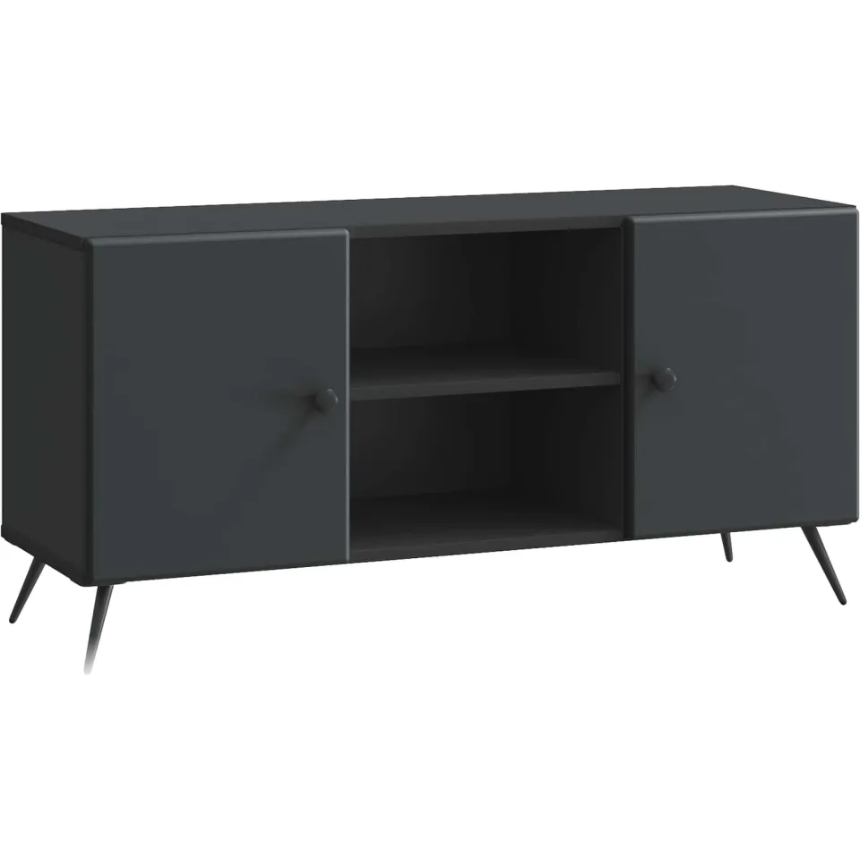 vidaXL TV-kast 102 x 34,5 x 50 cm Zwart Bewerkt hout