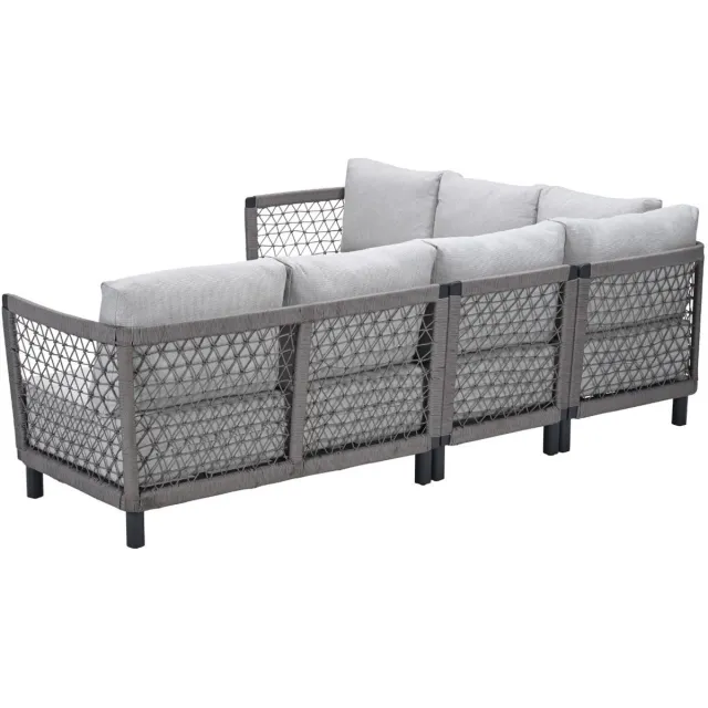 Garden Impressions Ariano rope lounge hoekbank - taupe - valley sand Antraciet