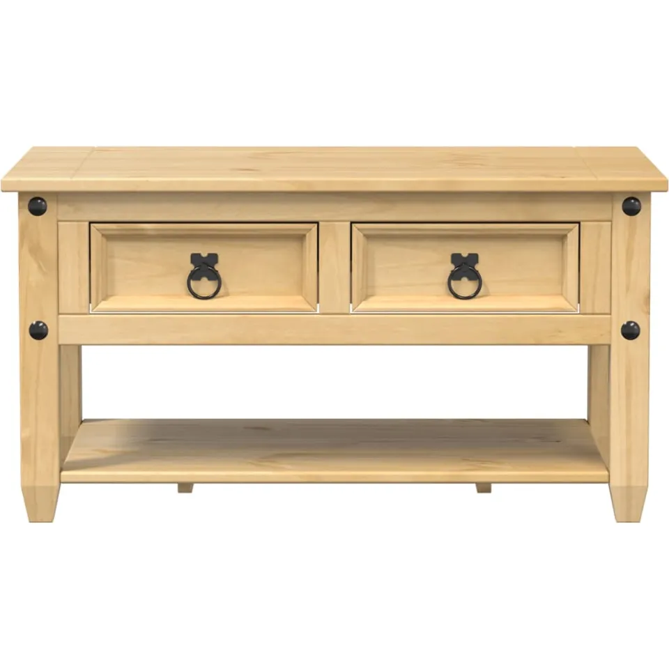 vidaXL Salontafel met lades Corona 85x50x45 cm massief grenenhout bruin, foto 4
