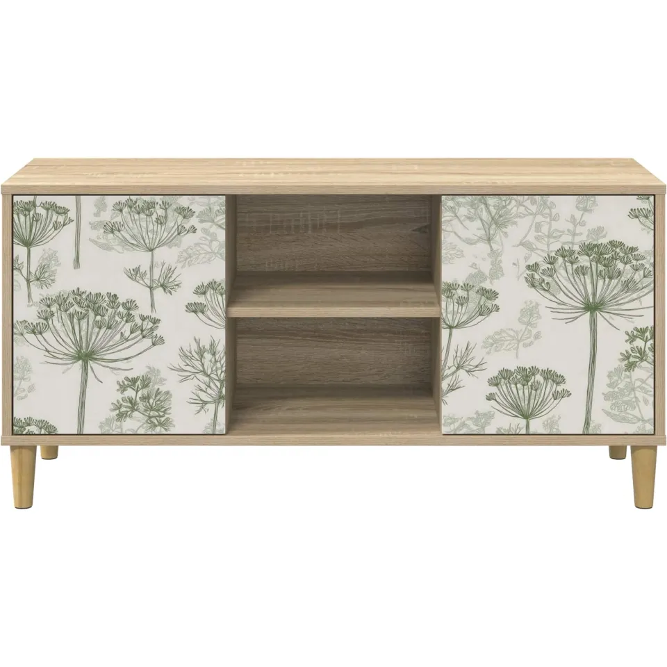 vidaXL Tv-meubel GOTHA 102 x 33 x 50 cm Sonoma Bewerkt hout bruin, foto 4