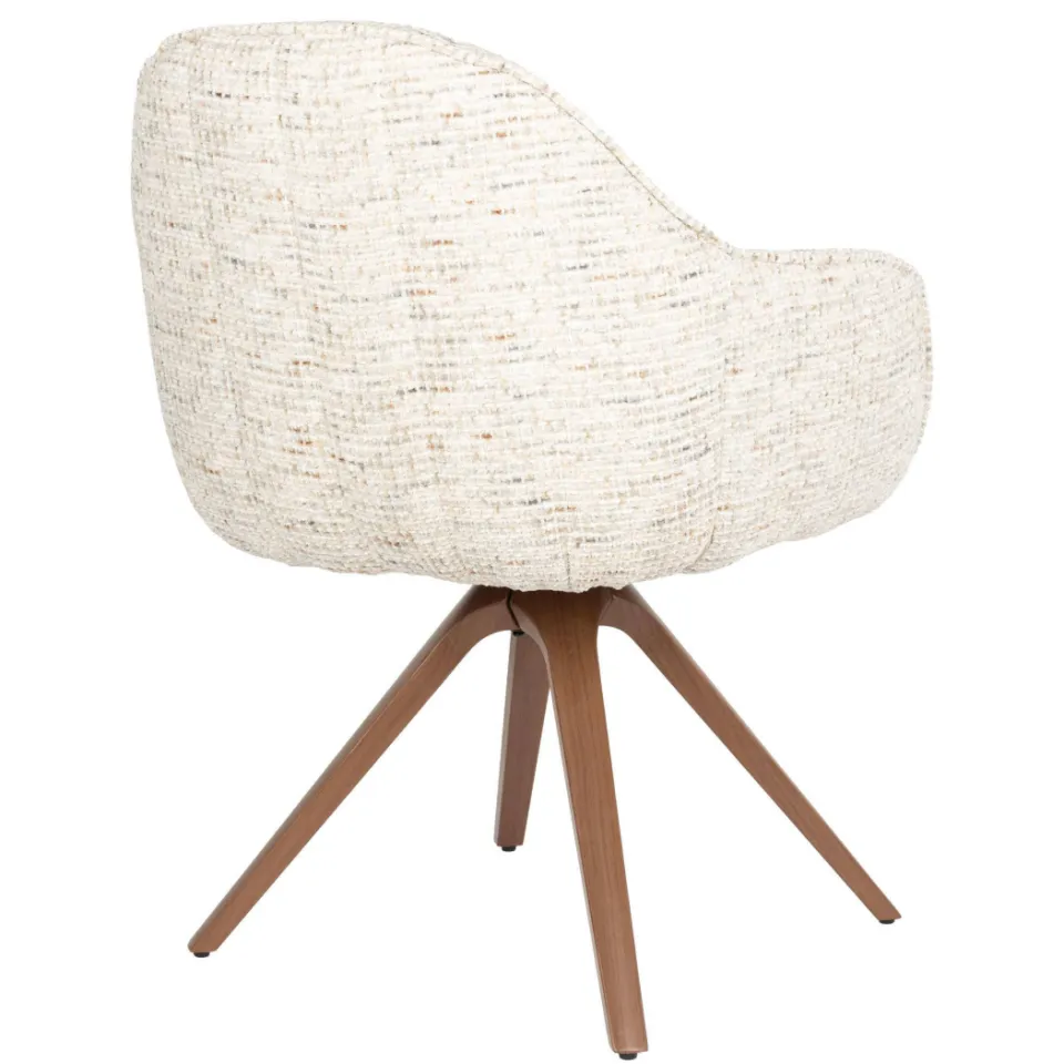 Housecraft Living Batoul draaibare eetkamerstoel met armleuningen beige, foto 3