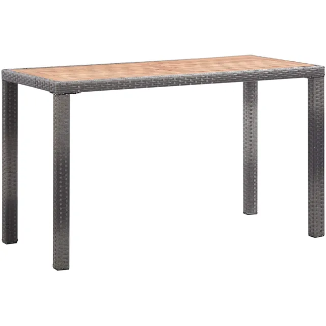 vidaXL Tuintafel 123x60x74 cm massief acaciahout antraciet en bruin, foto 2