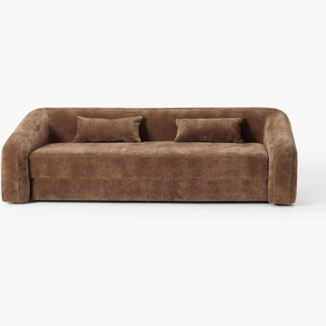 Westwing Collection Slaapbank Eliot (3-zits) Bruin