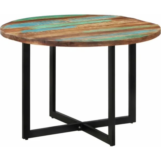 vidaXL Eettafel - 110x75 - cm - massief - gerecycled - hout meerkleurig
