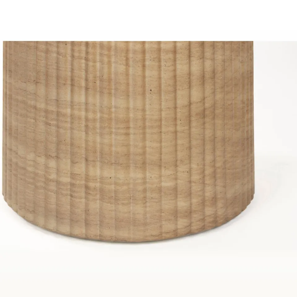 Dutchbone eetkamertafel Brison Eettafel Natuursteen look (90x90 cm) Grijs, foto 3