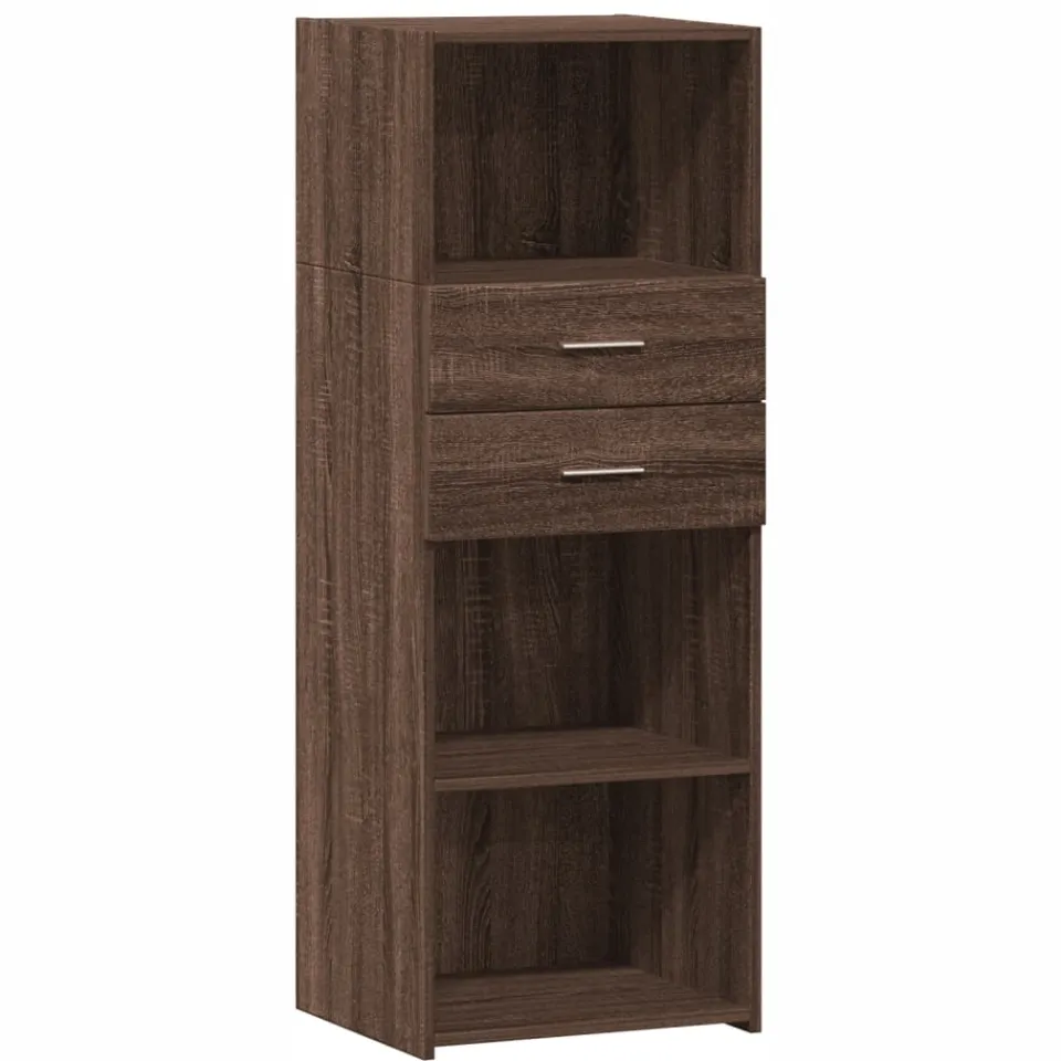 vidaXL Hoge kast 45x42,5x124 cm bewerkt hout bruin eikenkleurig, foto 3