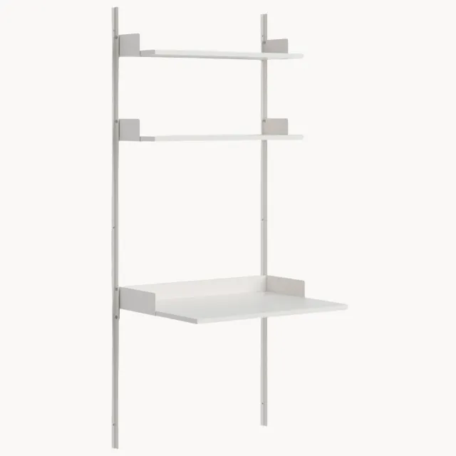 New Works Wandbureau New Works met planken Wit