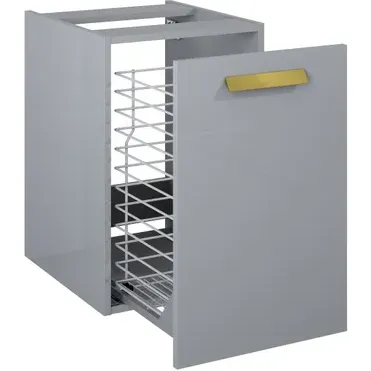 Elita Wastafelonderkast Ness 40cm - Lichtgrijs Glanzend - Met 2 Lades, foto 2