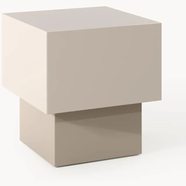 Westwing Collection Bijzettafel Alessa Beige, Taupe