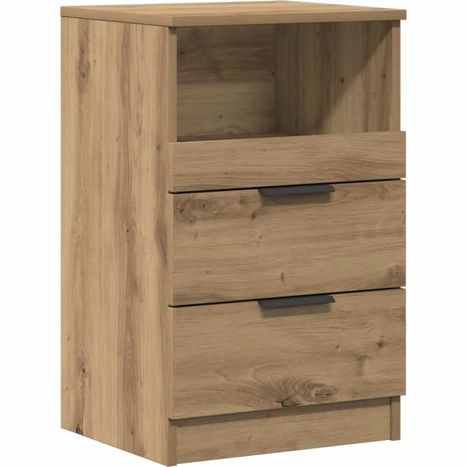 vidaXL Nachtkastje 40x36x65 cm bewerkt hout artisanaal eikenkleurig, foto 3