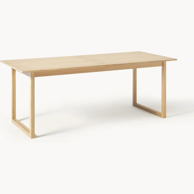 Westwing Collection Uitschuifbare eettafel Calla, in verschillende formaten Beige