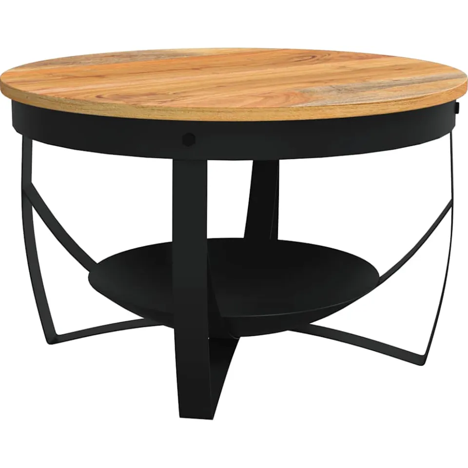 vidaXL Salontafel Ø 68x43 cm massief acaciahout Bruin