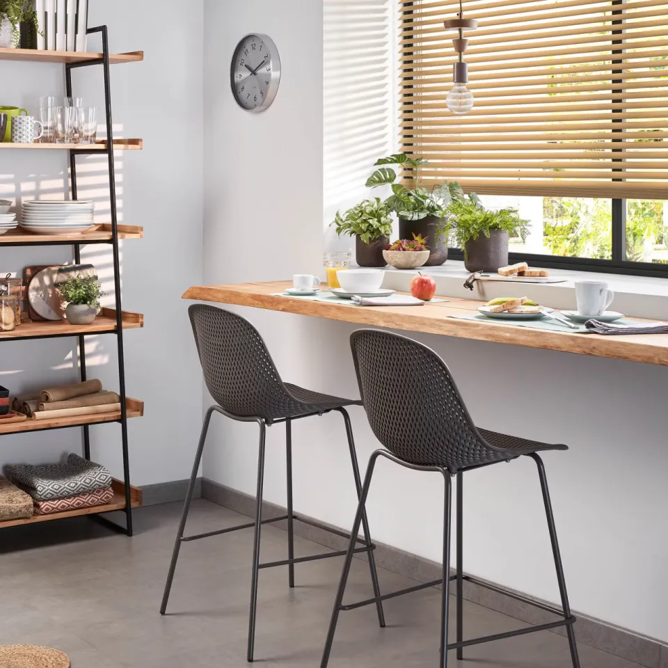 Kave Home Quinby barkruk zwart, foto 2