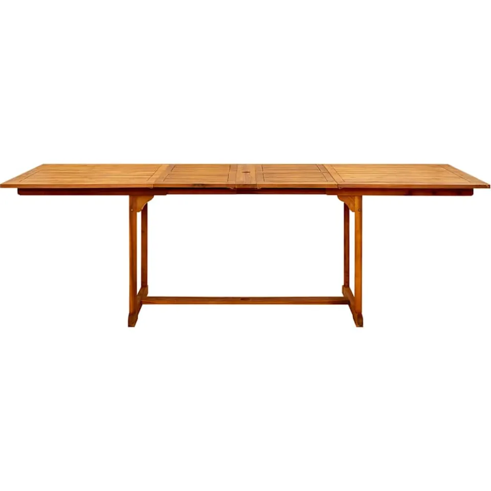 vidaXL Tuintafel (160-240)x100x75 cm massief acaciahout bruin, foto 4