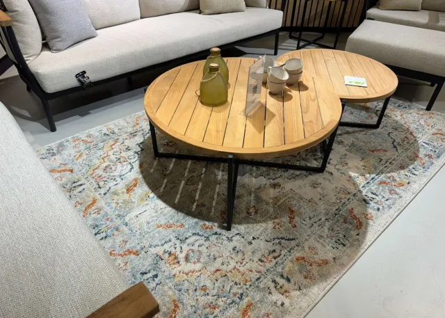 Apple Bee Condor Lounge Koffietafel Ø 94 cm | Teakhout | Showroommodel Naturel