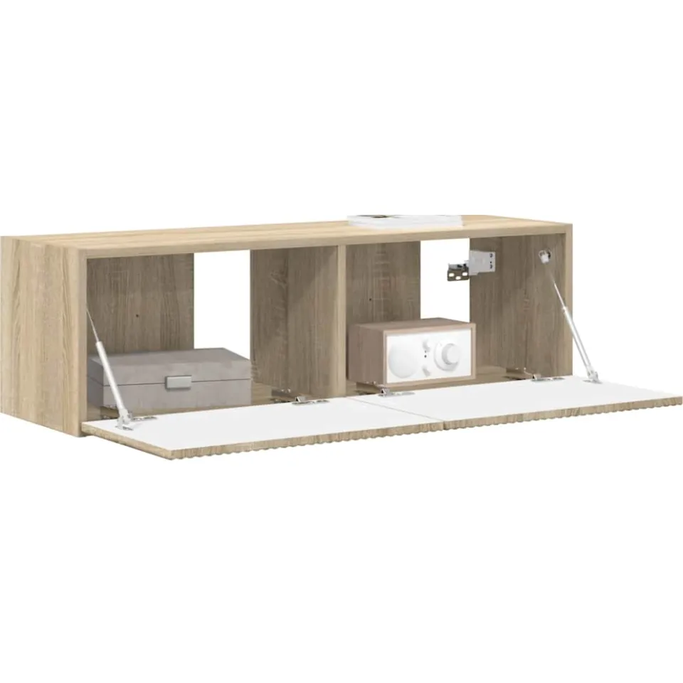 vidaXL TV Wandkast 98 x 31 x 29,5 cm Sonoma Bewerkt hout bruin