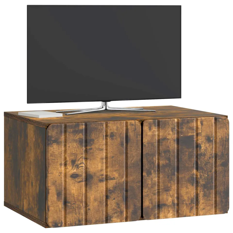 vidaXL Wandbeugel TV-kast 59,5 x 41 x 30 cm Gerookt eiken Bewerkt hout, foto 3