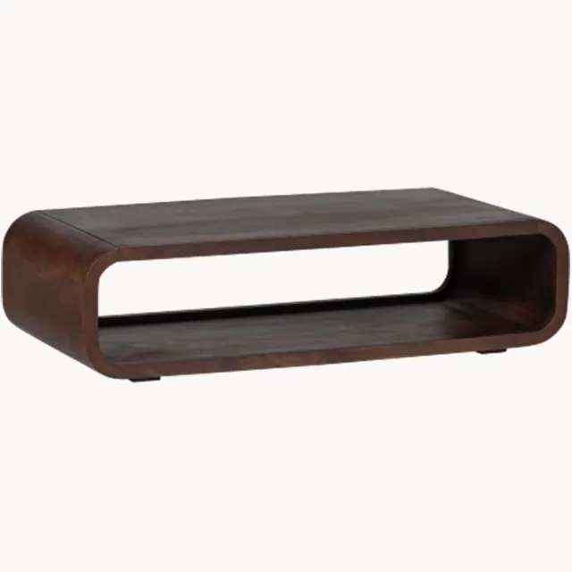 WOOOD Kinu Salontafel - Mangohout - Donkerbruin - 32x120x60, foto 2