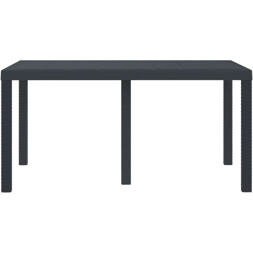 vidaXL Weerbestendige Tuintafel Antraciet 150 x 100 x 73 cm, foto 2