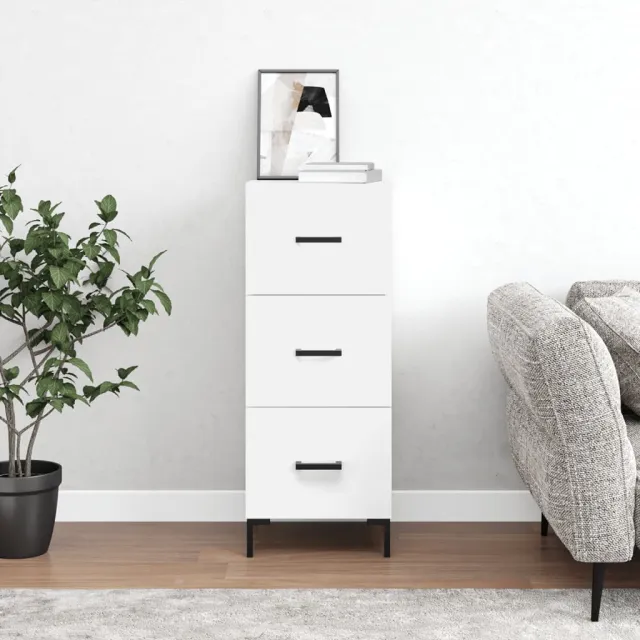 vidaXL Dressoir 34,5x34x90 cm bewerkt hout wit, foto 2