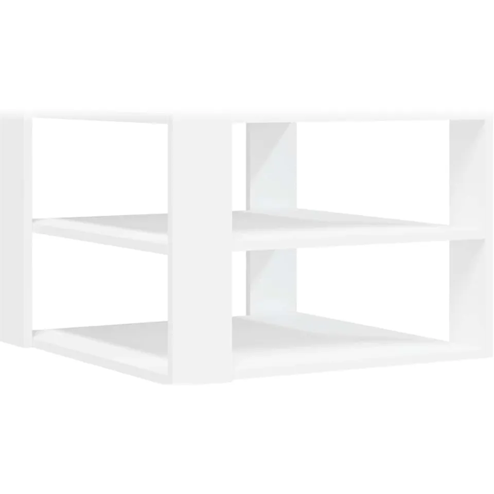 vidaXL Salontafel 58x58x40 cm bewerkt hout wit, foto 3