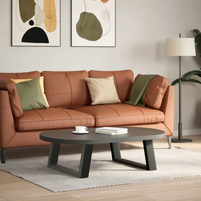 vidaXL Salontafelpoten 2 st U-vormig 70x(30-31) cm staal antraciet Anthraciet