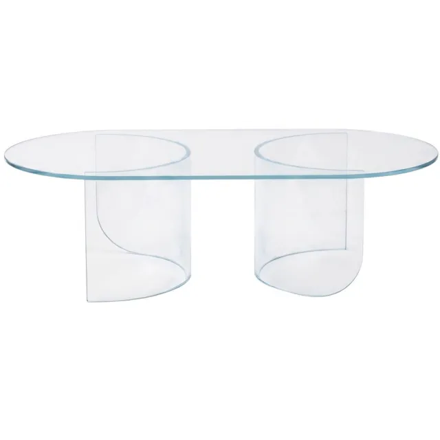 FÉST ovale glazen salontafel Plateau - transparant