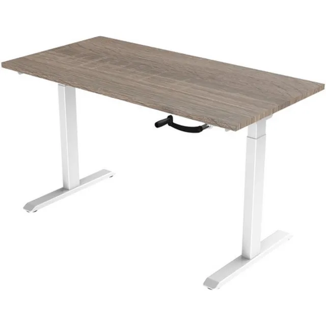 Game Hero Office Hero® Cosmic Slinger- Zit sta bureau in hoogte verstelbaar wit frame - Game bureau - Computertafel - Werktafel - 160x80 - Robson eik