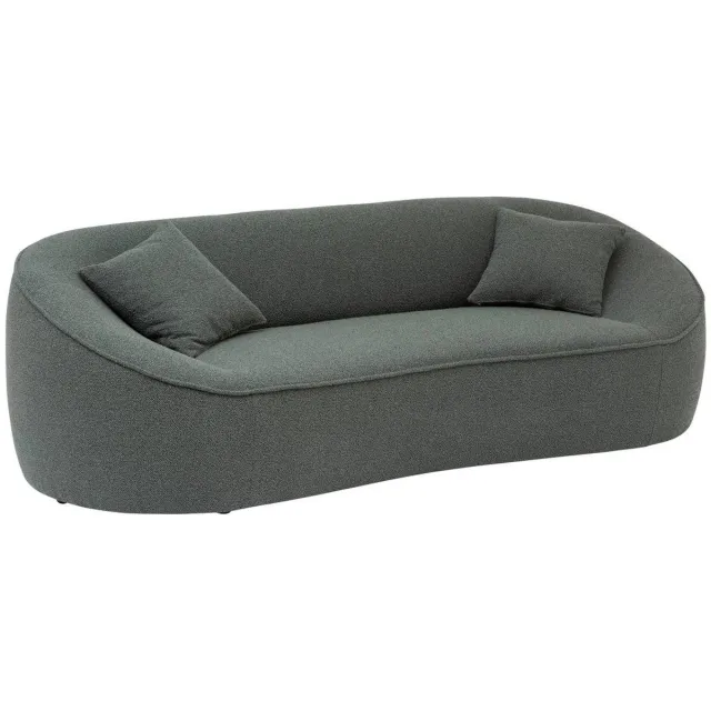 Atmosphera Créateur d'intérieur® 3-zitsbank met bouclé-stof OSTUNI vert cèdre