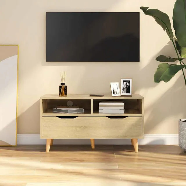 vidaXL Tv-meubel 90x40x48,5 cm bewerkt hout sonoma eikenkleurig, foto 2