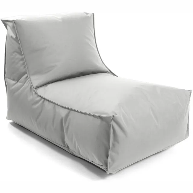 mokebo Zitzak voor kinderen & volwassenen 'Der Sundowner', Bean Bag met vulling of vloerkussen voor indoor & outdoor, ook als ligkussen in Grijs Lichtgrijs
