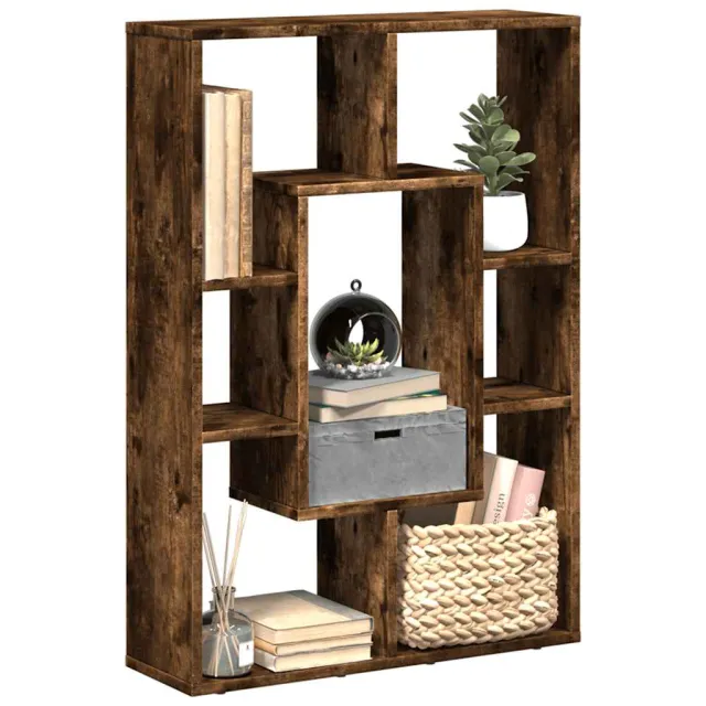 vidaXL Boekenkast 63x20x90 cm bewerkt hout gerookt eikenkleurig Bruin