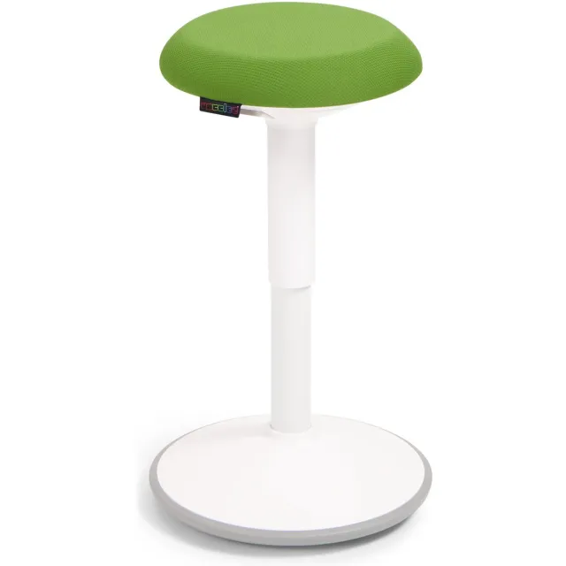 Wobblez Savvy Wiebelkruk - in hoogte verstelbare bureaukruk van 40-60 cm - Groene zitting Wit frame Groene zitting - Wit frame