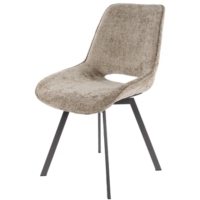 AnLi Style Stoel Swivel draaibaar - Rich champagne - set van 4 Taupe