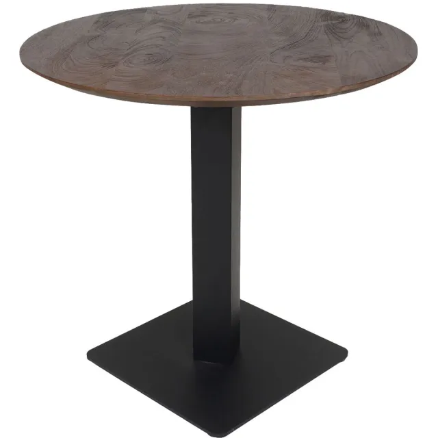 Home67 Horeca Eettafel - Espresso Mangohout - Rond ø70 cm Bruin