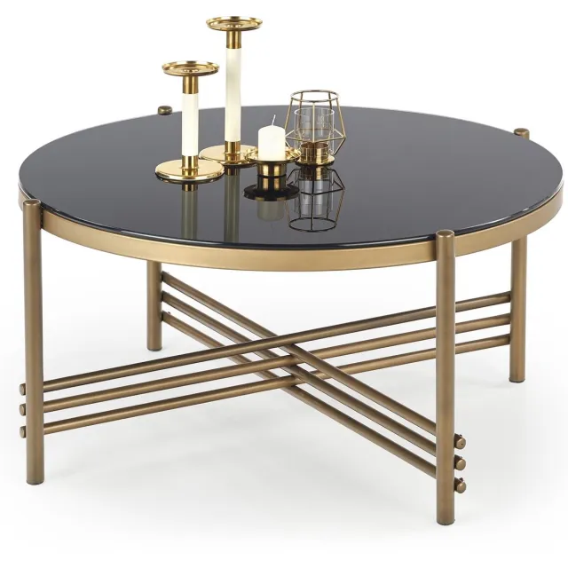 home style Ronde salontafel Ismena 80 cm breed in zwart