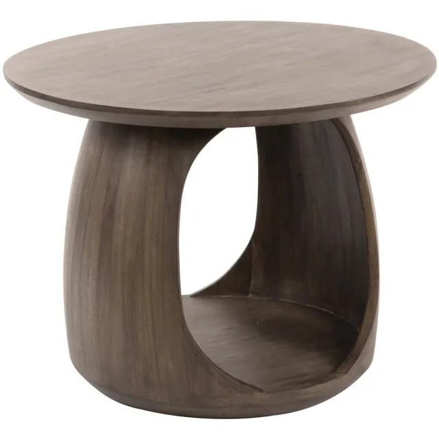 Giga Living Giga Meubel Bijzettafel Flow - Bruin Acaciahout - 60x60x46cm