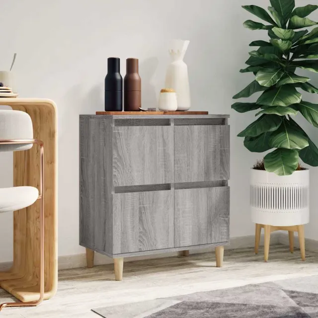 vidaXL Dressoir 60x35x70 cm bewerkt hout grijs sonoma eikenkleurig, foto 2