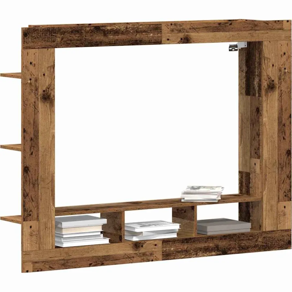 vidaXL TV-kast 152 x 22 x 113 cm Oud hout Bewerkt hout Bruin