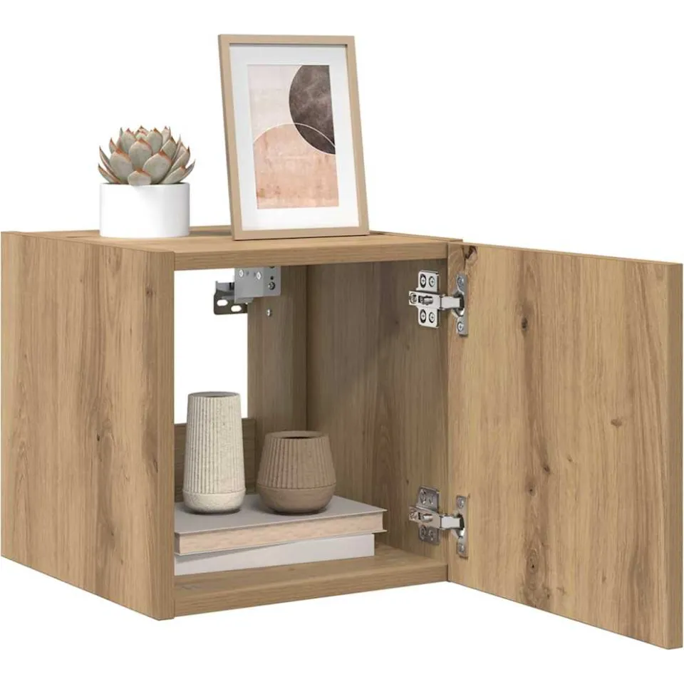 vidaXL TV Wandkast 30,5 x 35 x 30 cm Ambachtelijk eiken Bewerkt hout Bruin