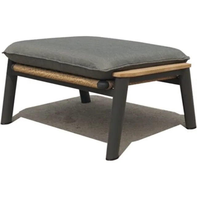 AVH-Collectie Alzano voetenbank aluminium teak antraciet