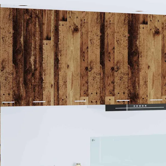 vidaXL Hangkast Oude Hout en Wit 50 x 31 x 80 cm Bewerkt hout Bruin