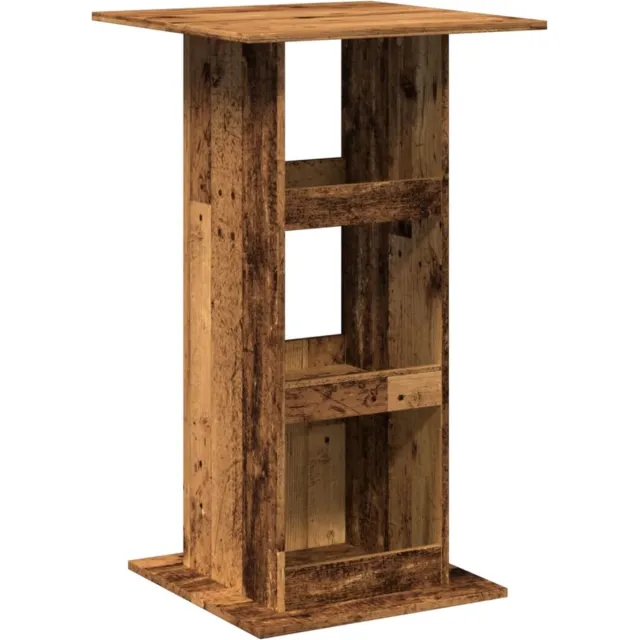 vidaXL Bartafel - met - opbergruimte - 60x60x102 - cm - hout - oud - houtkleur oud hout