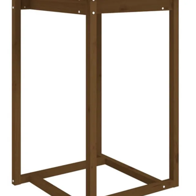 vidaXL Bartafel - 80x80x110 - cm - massief - grenenhout - honingbruin
