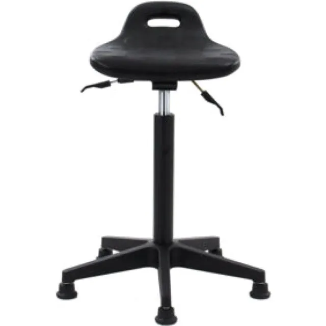 Workliving Stahulp - PU Zitting - Nylon onderstel - Stakruk zwart